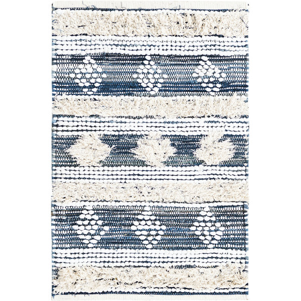 Foundry Select Handmade Cotton Navy/Gray Rug Wayfair
